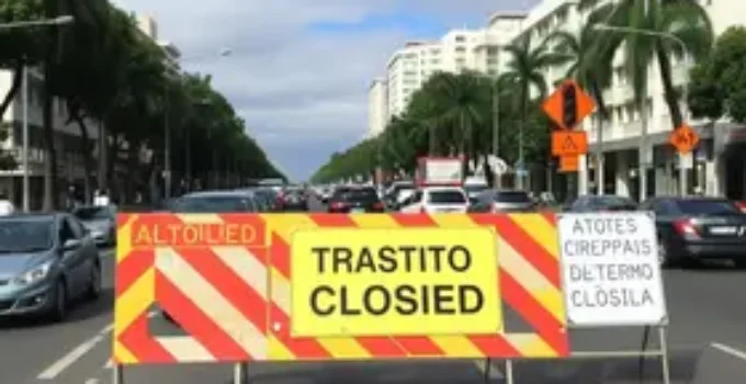 interdição Avenida Virgílio Távora