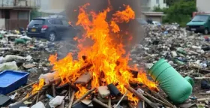 queima de lixo e descarte irregular