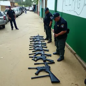 armas apreendidas em Juazeiro do Norte e Crato